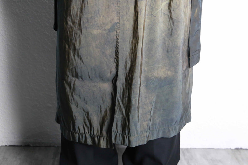 caterpillar color long trench coat