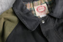 leather collar dark torn hunting blouson