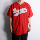 90-00's red oversized baseball shirt with number 21