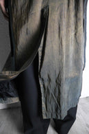 caterpillar color long trench coat