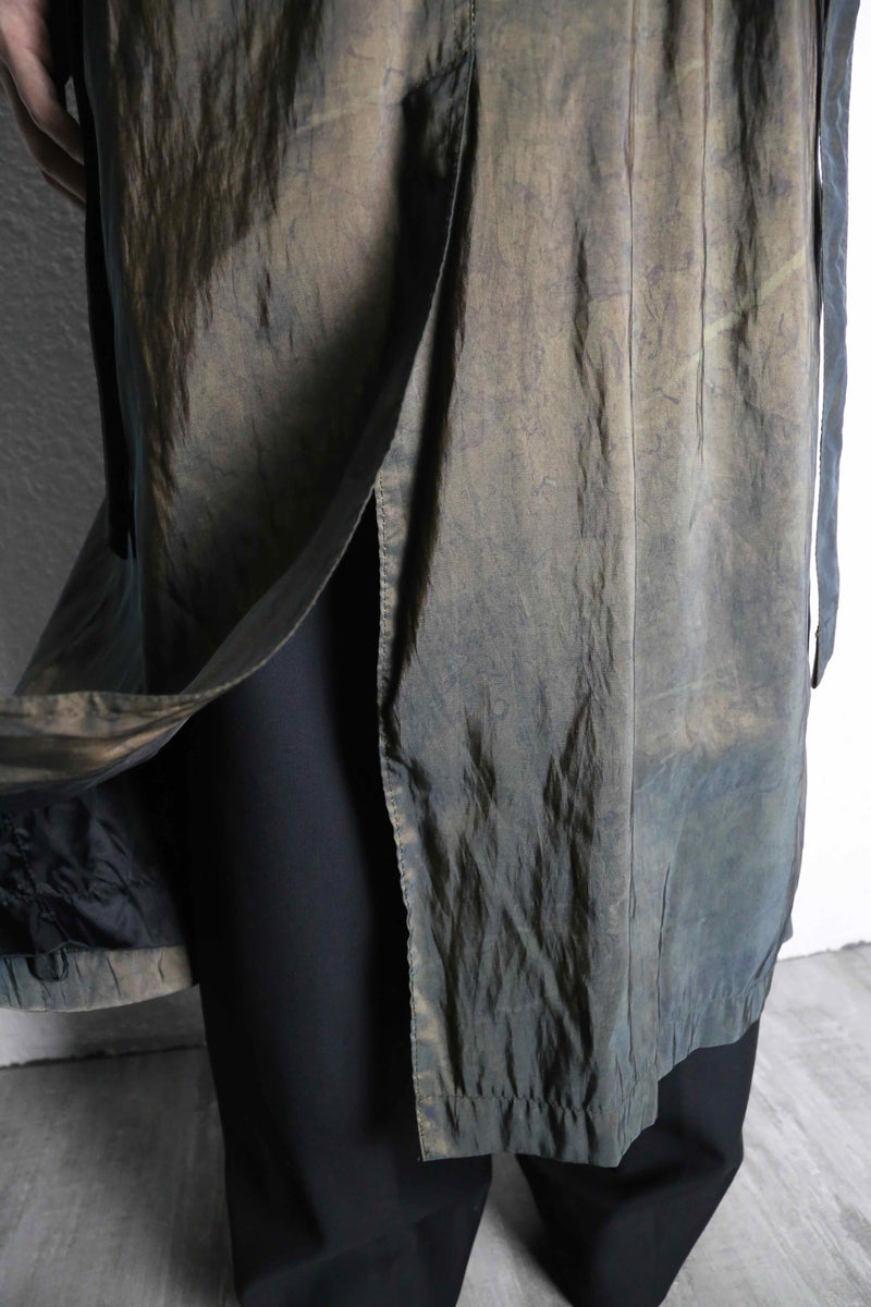 caterpillar color long trench coat