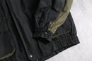 leather collar dark torn hunting blouson