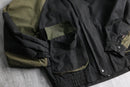 leather collar dark torn hunting blouson