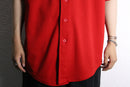 90-00's red oversized baseball shirt with number 21