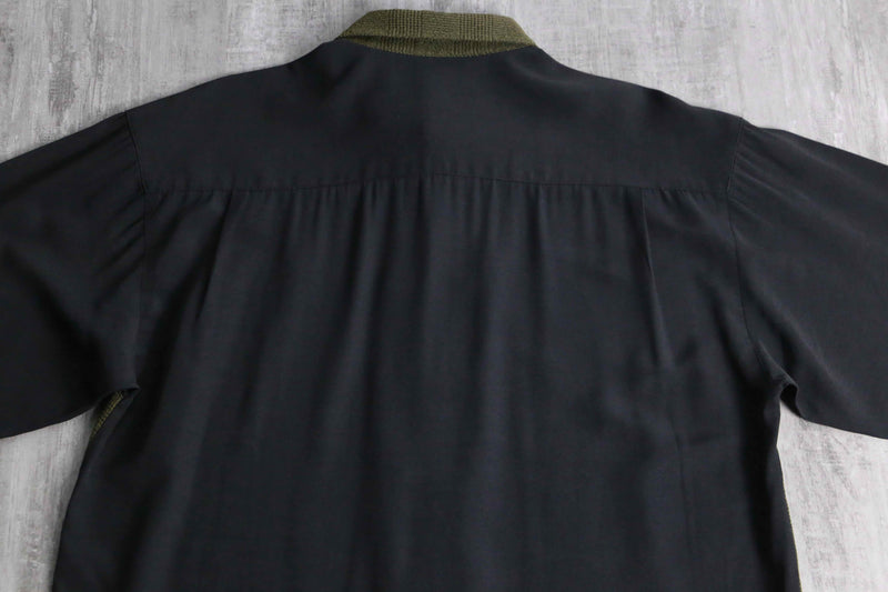 two tone rayon poly check shirt