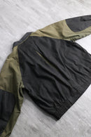 leather collar dark torn hunting blouson