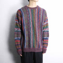 mohair blend 3D knit sweater