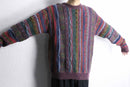 mohair blend 3D knit sweater