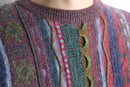 mohair blend 3D knit sweater