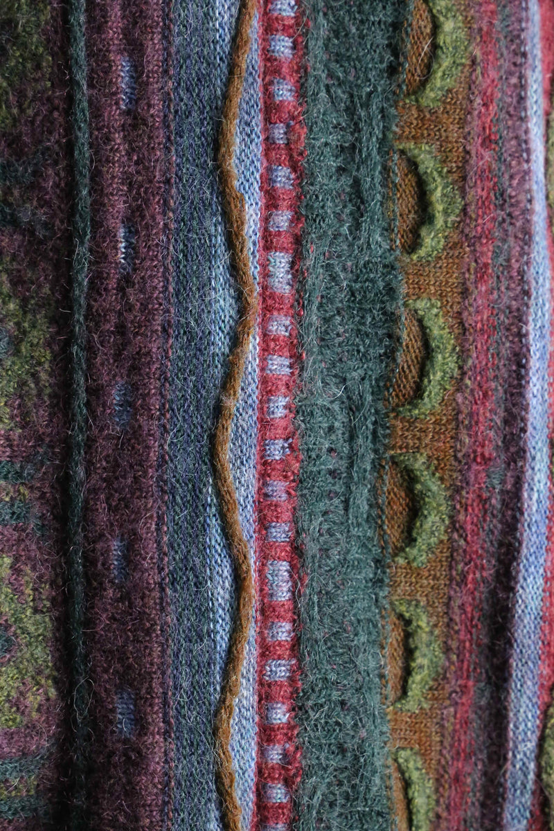 mohair blend 3D knit sweater