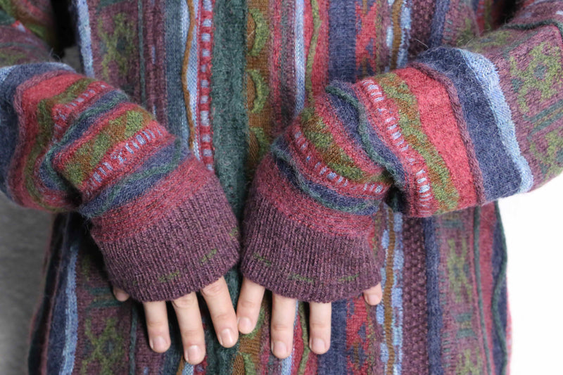 mohair blend 3D knit sweater