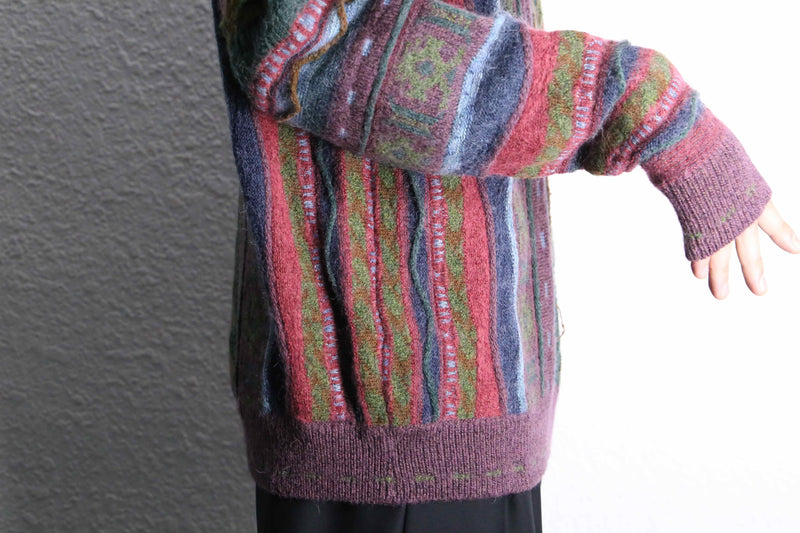 mohair blend 3D knit sweater
