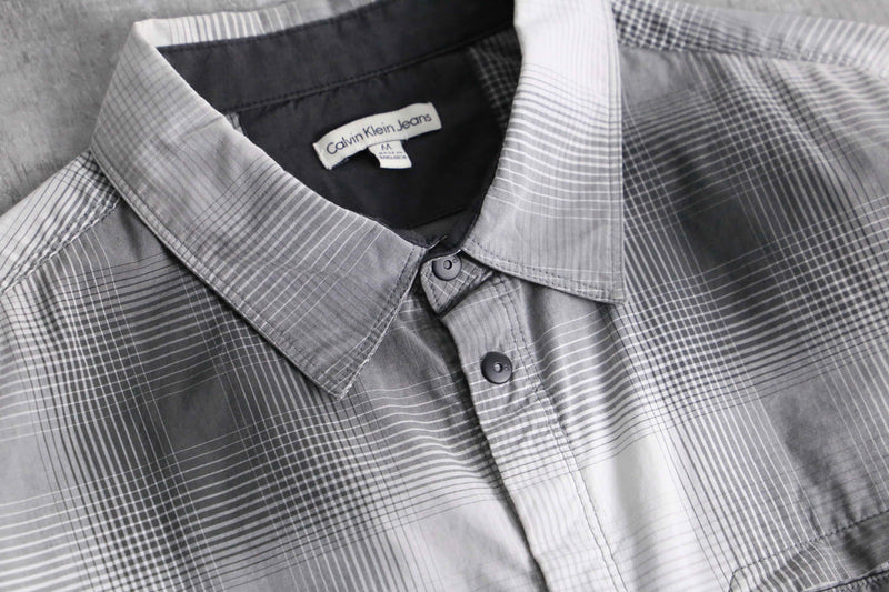 “Calvin Klein Jeans” monotone ombre check shirt