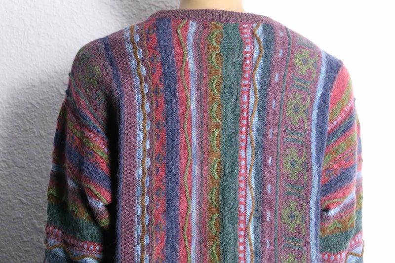 mohair blend 3D knit sweater