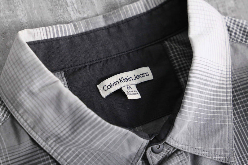 “Calvin Klein Jeans” monotone ombre check shirt
