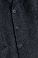 “KENZO”orange quilted lining wool chester coat