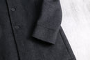 “KENZO”orange quilted lining wool chester coat