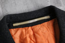 “KENZO”orange quilted lining wool chester coat