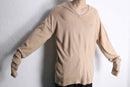“Christian Dior”beige V-neck knit sweater