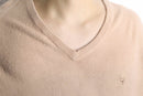 “Christian Dior”beige V-neck knit sweater