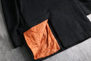 “KENZO”orange quilted lining wool chester coat