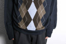 “DOCKERS” argyle check acryl knit