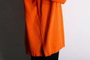 "KING SIZE" vivid orange lace-up oversized pullover