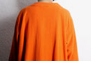 "KING SIZE" vivid orange lace-up oversized pullover