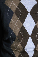 “DOCKERS” argyle check acryl knit