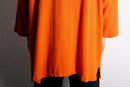 "KING SIZE" vivid orange lace-up oversized pullover