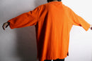 "KING SIZE" vivid orange lace-up oversized pullover