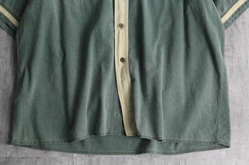 ethnic embroidery earth color s/s shirt