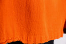 "KING SIZE" vivid orange lace-up oversized pullover