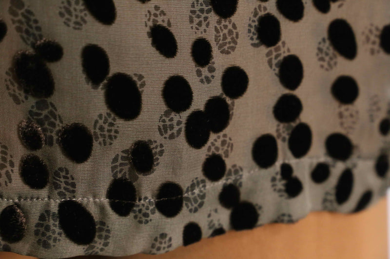 leopard pattern rayon sheer shirt