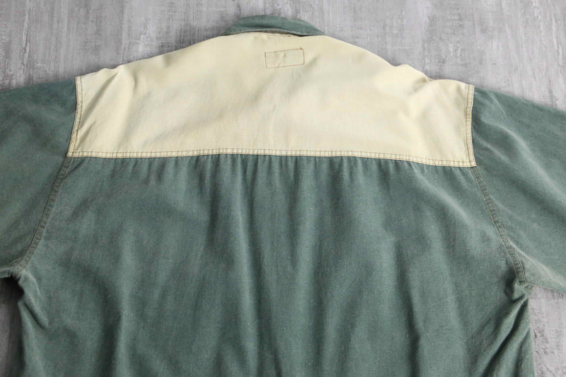 ethnic embroidery earth color s/s shirt