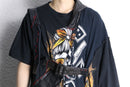 "Re:make" leather docking skull graphic Tee