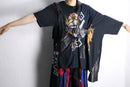 "Re:make" leather docking skull graphic Tee