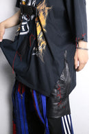 "Re:make" leather docking skull graphic Tee