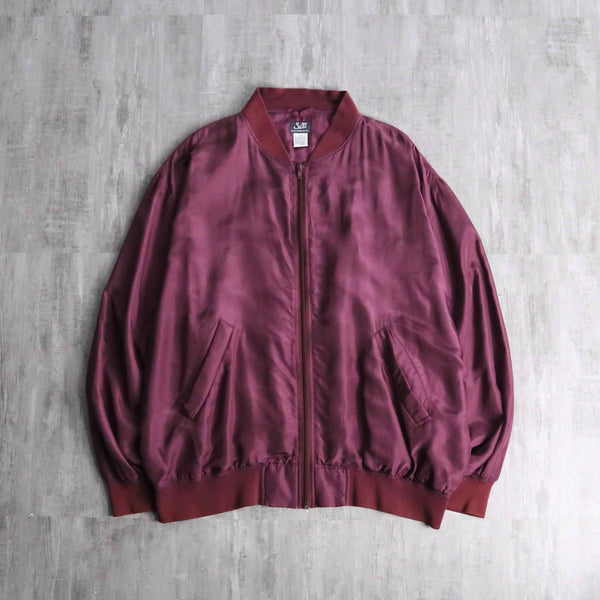 red purple color silk blouson