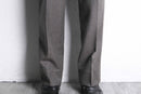 gray color stripe wool trousers
