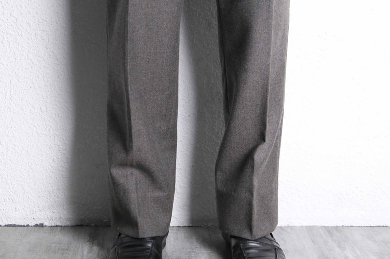 gray color stripe wool trousers