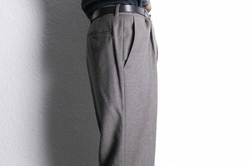 gray color stripe wool trousers