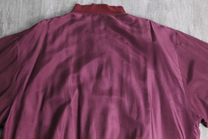 red purple color silk blouson