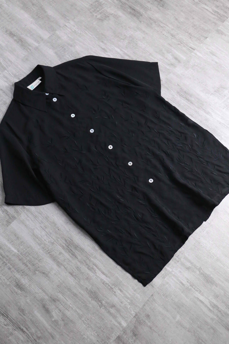 grass woven pattern poly shirt