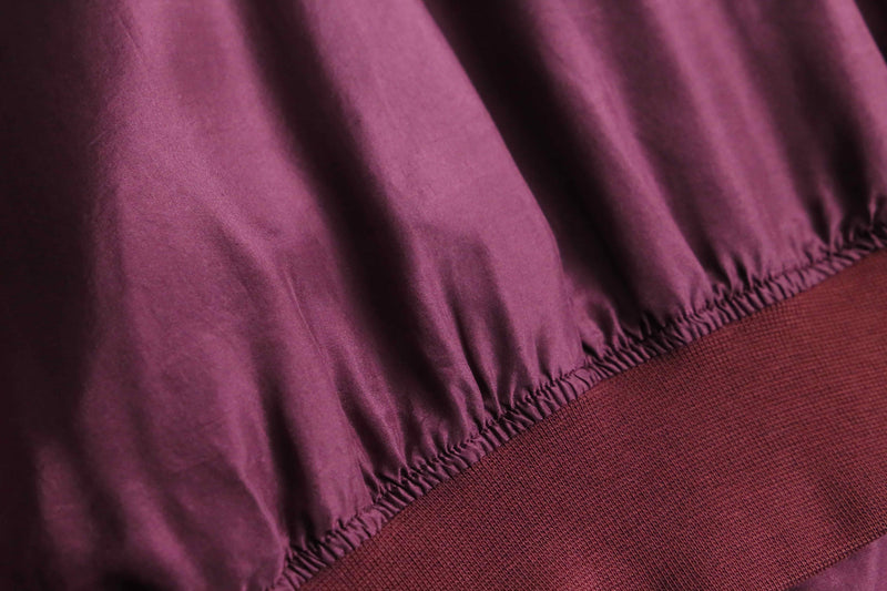 red purple color silk blouson