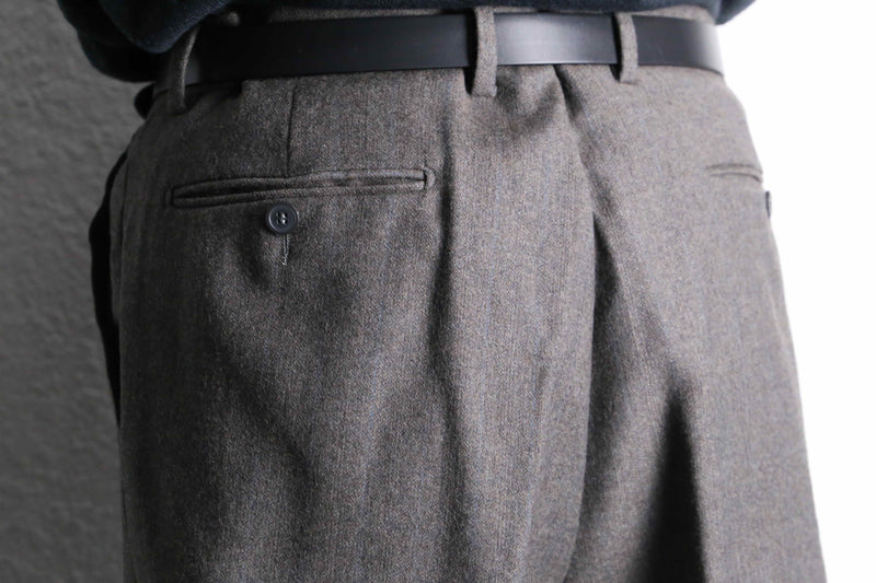 gray color stripe wool trousers