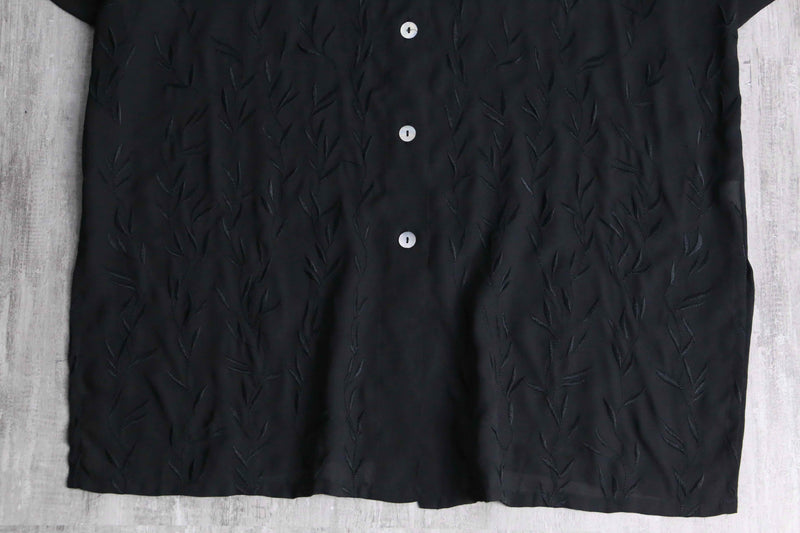 grass woven pattern poly shirt