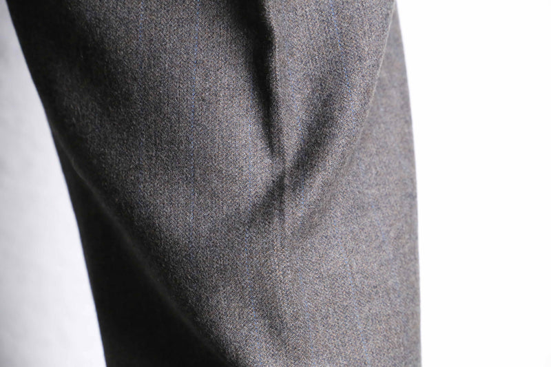 gray color stripe wool trousers