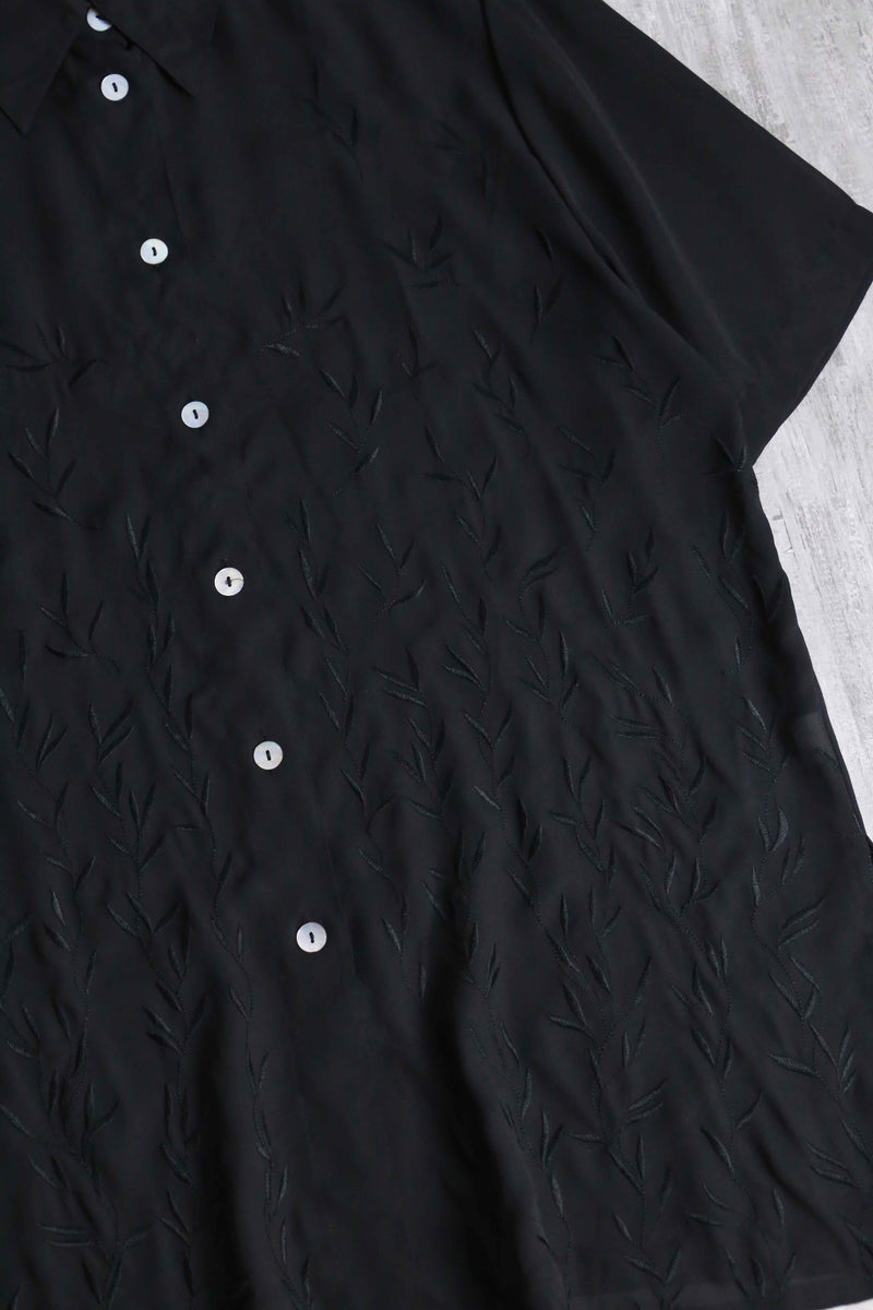 grass woven pattern poly shirt