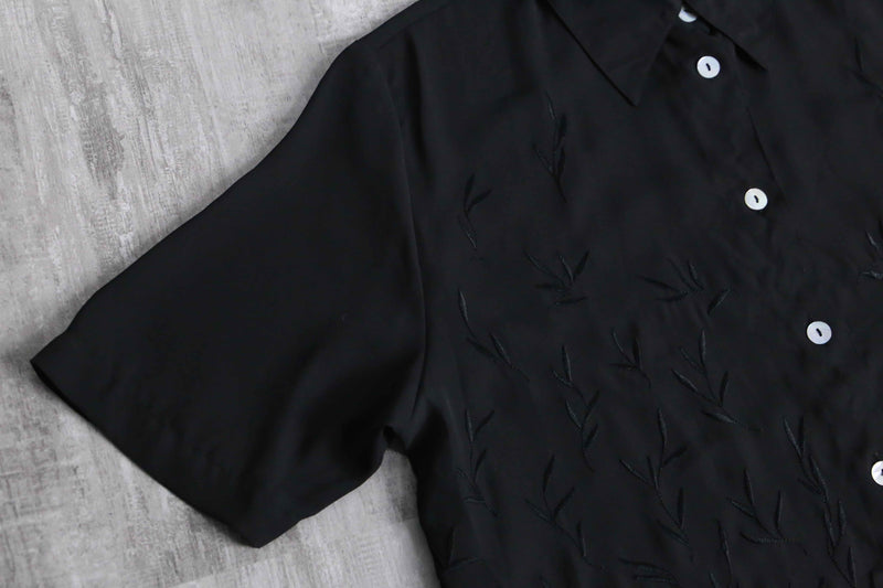 grass woven pattern poly shirt